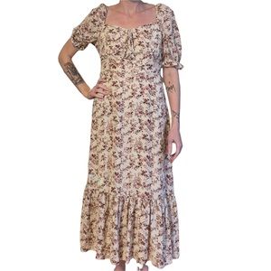 MissGuided Floral Print Tie-Bust Milkmaid